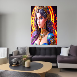 Portret van de Griekse godin Aphrodite | AI Art. Poster