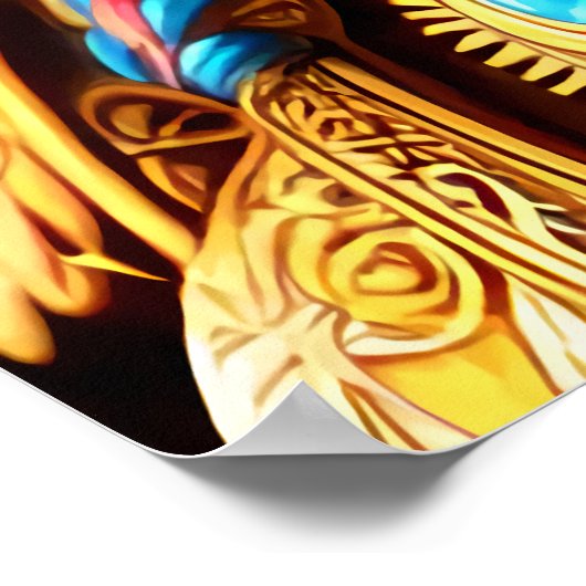 Portret van de Griekse godin Athena | AI Art. Poster (Hoek)