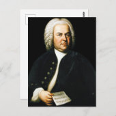 Portret van de grote componist Bach Briefkaart (Voorkant / Achterkant)
