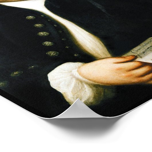 Portret van de grote componist Bach Poster (Hoek)