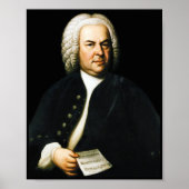 Portret van de grote componist Bach Poster (Voorkant)