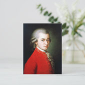 Portret van de grote componist Mozart Briefkaart (Staand voorkant)