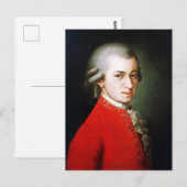 Portret van de grote componist Mozart Briefkaart (Voorkant / Achterkant)