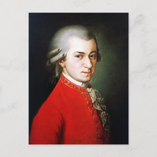 Portret van de grote componist Mozart Briefkaart (Voorkant)