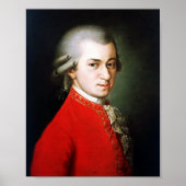 Portret van de grote componist Mozart Poster (Voorkant)