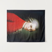 Portret van de grote componist Mozart Wandkleed (Voorkant (horizontaal))