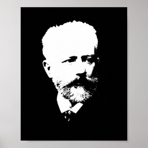 Portret van de grote Russische componist Tsjajkovs Poster