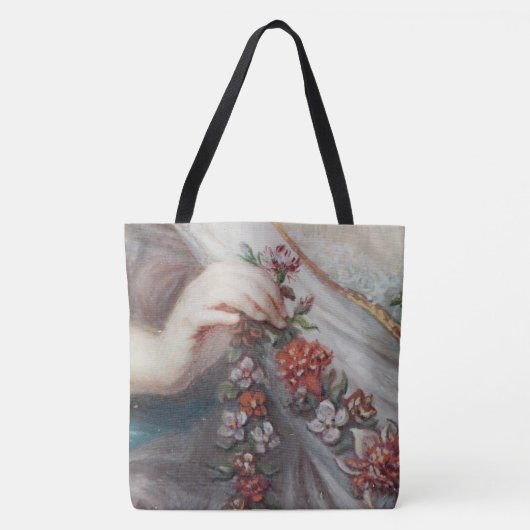 Portret van de hand van een dame close-up detail tote bag (Voorkant)