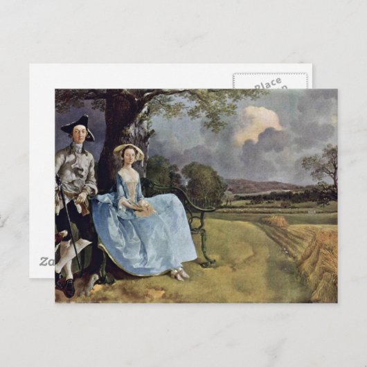 Portret van de heer en mevrouw Andrews door Thomas Briefkaart (Voorkant / Achterkant)