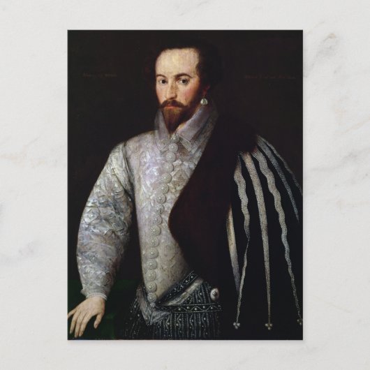 Portret van de Heer Walter Raleigh 1588 Briefkaart (Voorkant)