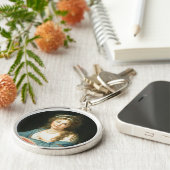 Portret van de Heerlijke Franse Dame Sleutelhanger (Zijkant)