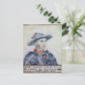 Portret van de hertog Rene I van Anjou Briefkaart (Staand voorkant)