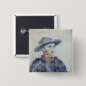 Portret van de hertog Rene I van Anjou Vierkante Button 5,1 Cm (Voorkant /achterkant)