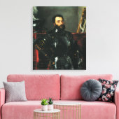 Portret van de hertog van Urbino door Titiaan Canvas Afdruk (Insitu (Woonkamer))