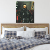 Portret van de hertog van Urbino door Titiaan Canvas Afdruk (Insitu (Slaapkamer))