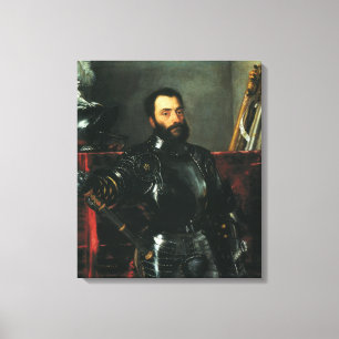 Portret van de hertog van Urbino door Titian Canvas Afdruk
