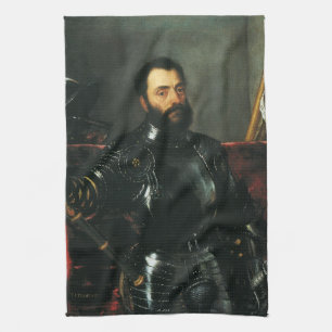 Portret van de hertog van Urbino door Titian Theedoek