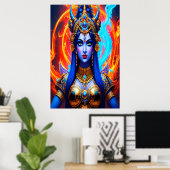Portret van de Hindu Goddess Kali | AI Art Poster (Thuiskantoor)