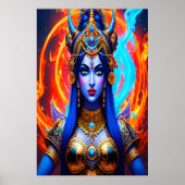 Portret van de Hindu Goddess Kali | AI Art Poster (Voorkant)