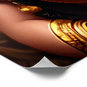 Portret van de Hindu Goddess Lakshmi | AI Art. Poster (Hoek)