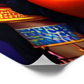 Portret van de Hindu Goddess Mariamman | AI Art. Poster (Hoek)