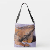 Portret van de Iguana Crossbody Tas (Achterkant)