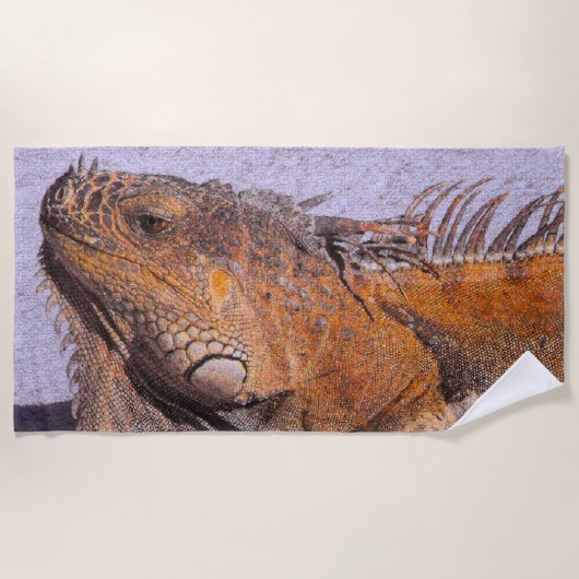 Portret van de Iguana Strandlaken (Voorkant)