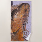 Portret van de Iguana Strandlaken (Voorkant)