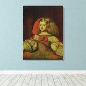 Portret van de Infanta Margarita Canvas Afdruk (Insitu (Houten vloer))