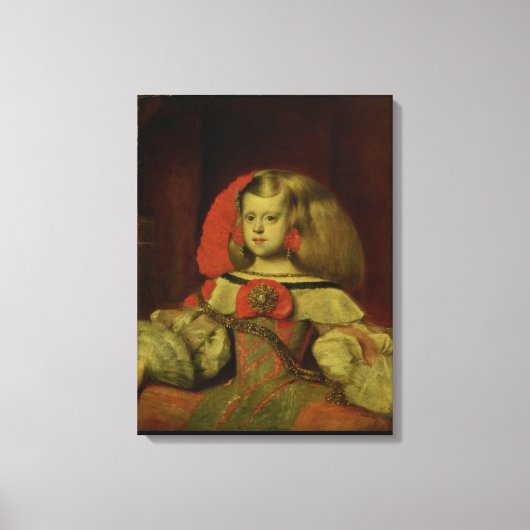 Portret van de Infanta Margarita Canvas Afdruk (Voorkant)