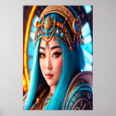 Portret van de Inuit Goddess Pinga | AI Art. Poster (Voorkant)