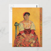 Portret van de Italiaanse vrouw van Vincent van Go Briefkaart (Voorkant / Achterkant)