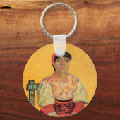 Portret van de Italiaanse vrouw van Vincent van Go Sleutelhanger (Voorkant)
