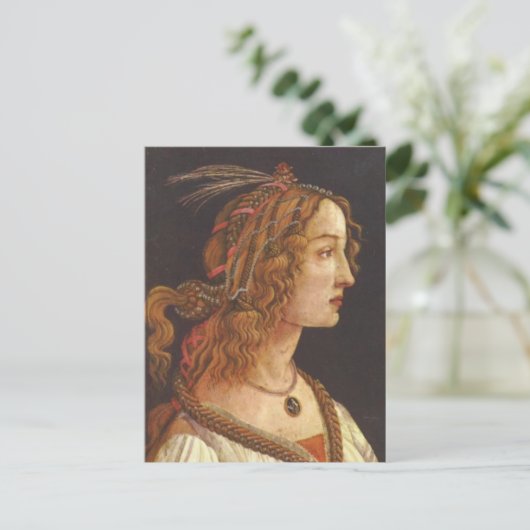 Portret van de jonge Simonetta Vespucci Briefkaart (Staand voorkant)