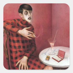 Portret van de journalist Sylvia Von Harden Otto Vierkante Sticker