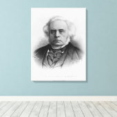 Portret van de juiste geachte John Bright Canvas Afdruk (Insitu (Houten vloer))