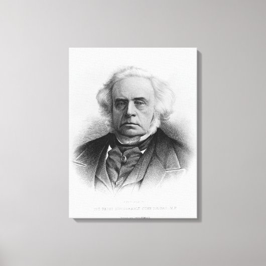 Portret van de juiste geachte John Bright Canvas Afdruk (Voorkant)