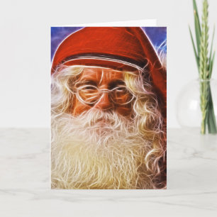 Portret van de kerstkerstkerstkerstman van de Oude Feestdagen Kaart