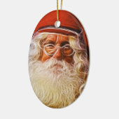 Portret van de kerstkerstkerstkerstman van de Oude Keramisch Ornament (Links)