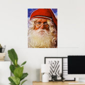 Portret van de kerstkerstkerstkerstman van de Oude Poster (Thuiskantoor)