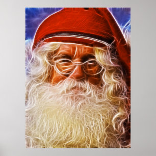 Portret van de kerstkerstkerstkerstman van de Oude Poster