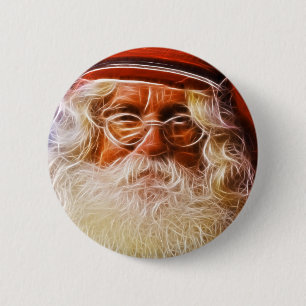 Portret van de kerstkerstkerstkerstman van de Oude Ronde Button 5,7 Cm