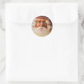 Portret van de kerstkerstkerstkerstman van de Oude Ronde Sticker (Tas)