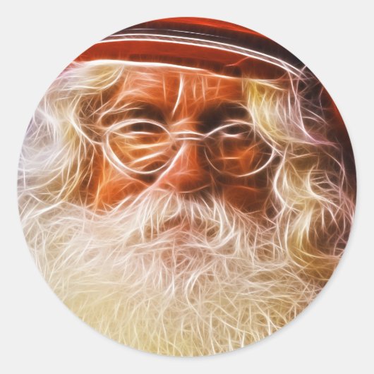 Portret van de kerstkerstkerstkerstman van de Oude Ronde Sticker (Voorkant)