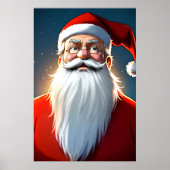 Portret van de Kerstman | AI Art Poster (Voorkant)