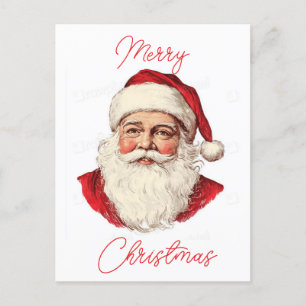 Portret van de Kerstman Feestdagenkaart