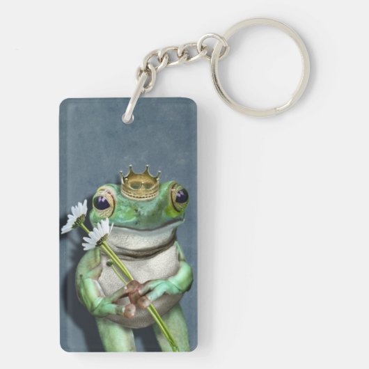 Portret van de kikkerprins sleutelhanger (achterkant)