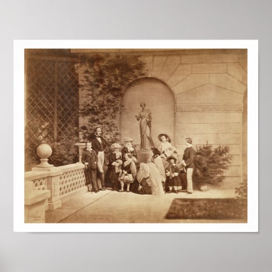 Portret van de Koninklijke Familie in Osborne Hous Poster (Voorkant)