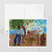 Portret van de kunstenaar met briefkaart (Voorkant / Achterkant)