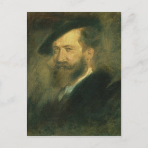 Portret van de kunstenaar Wilhelm Busch, c.1878 Briefkaart